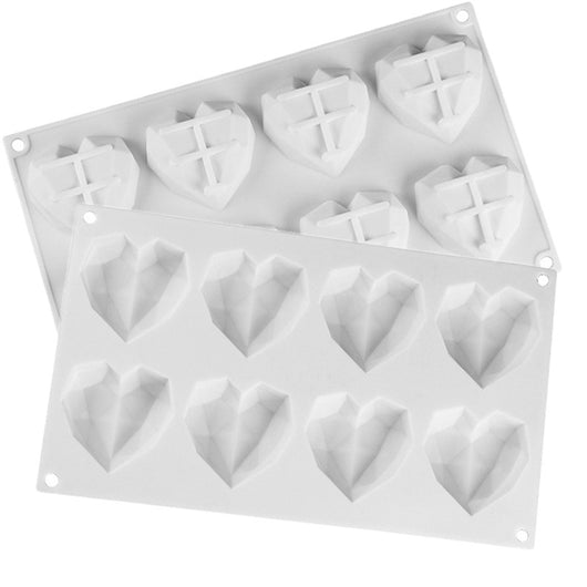 Molde de Silicona para Pastel en Forma de Corazón Diamante - 8 Piezas - Image 14