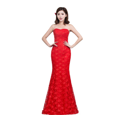 Vestido de Novia Cola Sirena con Encaje Lentejuelado en la Cintura - Image 17