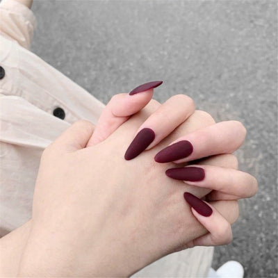 Uñas Postizas Trapecio Alargadas Pato Mandarín Oscuro - Image 14