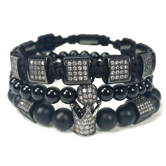 Set de 3 Pulseras para Hombre con Piedras Naturales - Image 6