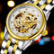 Reloj Mecánico Automático Luminoso de Acero Inoxidable con Diseño Hueco