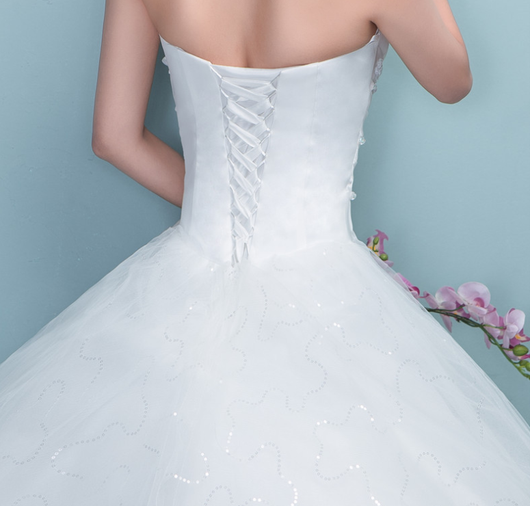 Vestido de Novia Elegante Talla Grande con Cola Larga - Fabricante Mayorista - Image 4