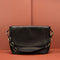 Bolso de Cuero Negro con Correa Ajustable