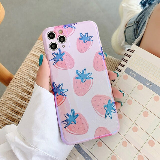 Funda para Celular con Diseño de Fresas