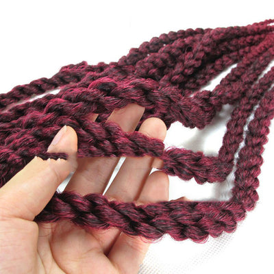 Trenzas Senegalesas Sintéticas con Gancho - Cabello Crochet Twist Negro y Marrón para Mujeres - Image 6
