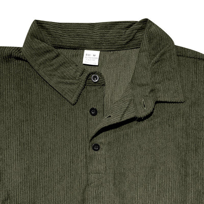 Camiseta Manga Larga de Pana para Hombre - Primavera y Otoño - Image 25