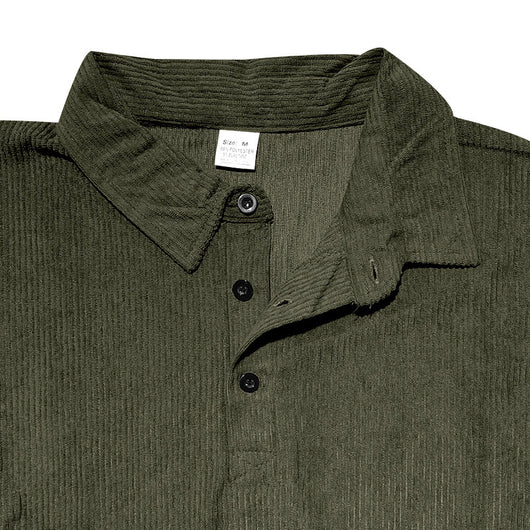 Camiseta Manga Larga de Pana para Hombre - Primavera y Otoño - Image 25