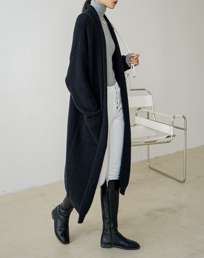 Cardigan Largo de Cachemira Suave para Mujer - Image 9