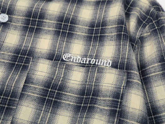 Camisa Cuadriculada Holgada de Manga Larga para Hombre - Image 12