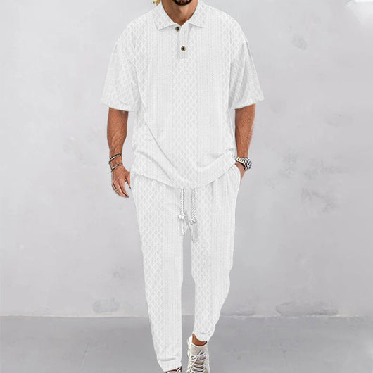 Traje Jacquard de Punto Pesado en Colores Sólidos - Image 30