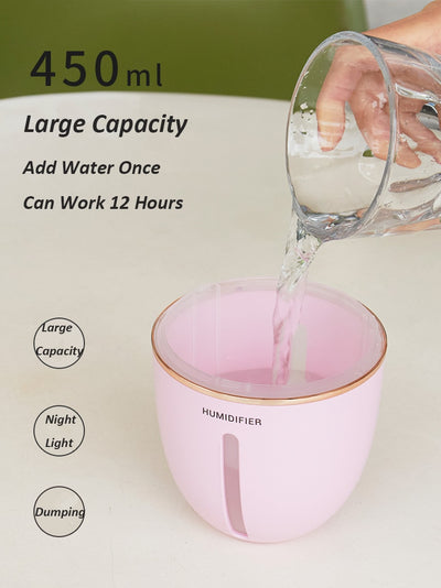 Pink deer-shaped ultrasonic humidifier with gold antlers, a white USB fan, and a white USB light. - Image 4