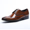Zapatos Brogue Clásicos con Punta Redonda Tallada para Hombre