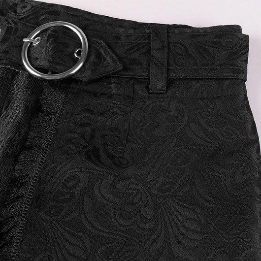 Falda Asimétrica Gótica Dark Rock Punk en Gris Ceniza - Image 11