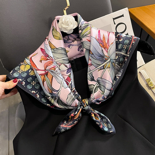 Pañuelo de Seda Estampado para Otoño e Invierno - Abrigo Cálido y Elegante