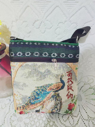 Bolso Bandolera Bordado Étnico con Elefante y Mariposa Estilo Chino - Image 55