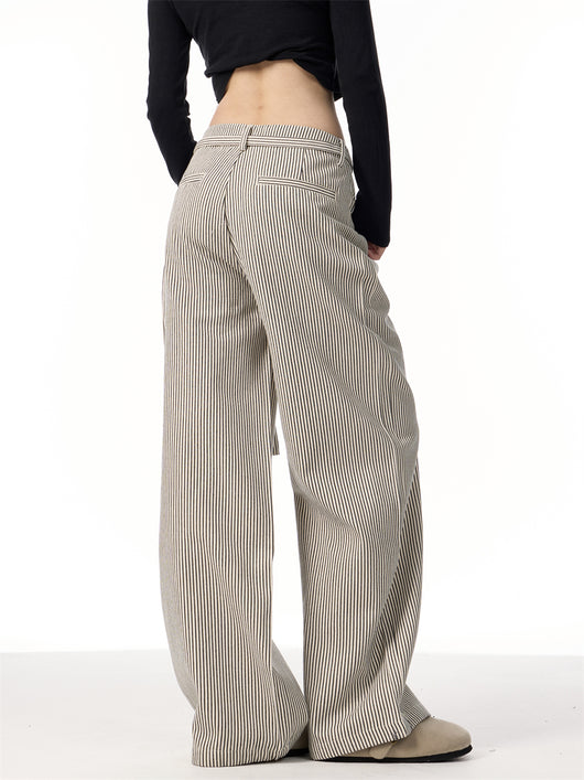 Pantalón Recto Vintage Americano a Rayas - Image 14