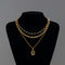 18k Dorado Necklace Accessories Star Clavicle Chain Negro