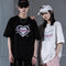 Loose Love Metal Print T-Shirt for Couples