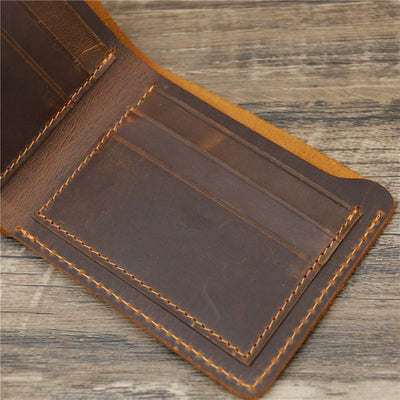 Billetera de Cuero Crazy Horse Estilo Retro Europeo Americano para Hombre - Image 47
