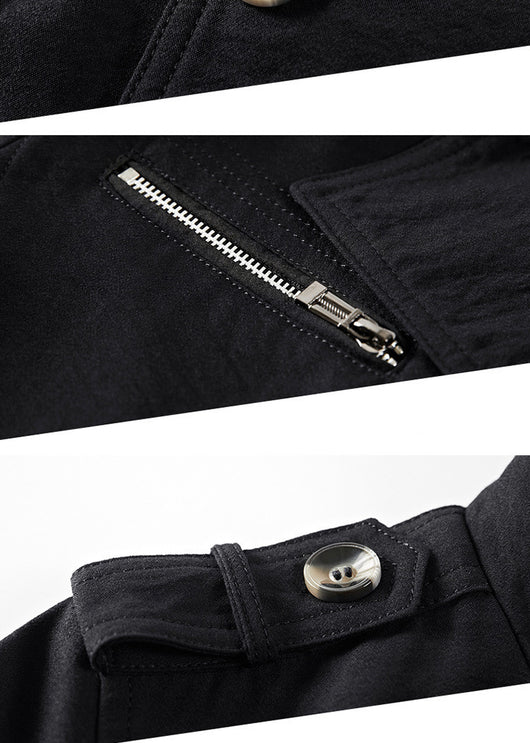 Chaqueta de Trabajo Casual Solido con Solapa para Hombre - Image 9