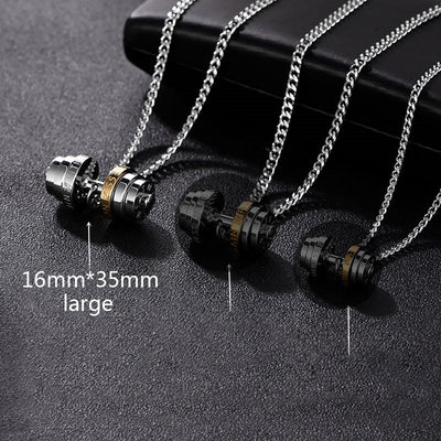 Collar Pesa de Acero Inoxidable para Hombres - Joyería Fitness - Image 11