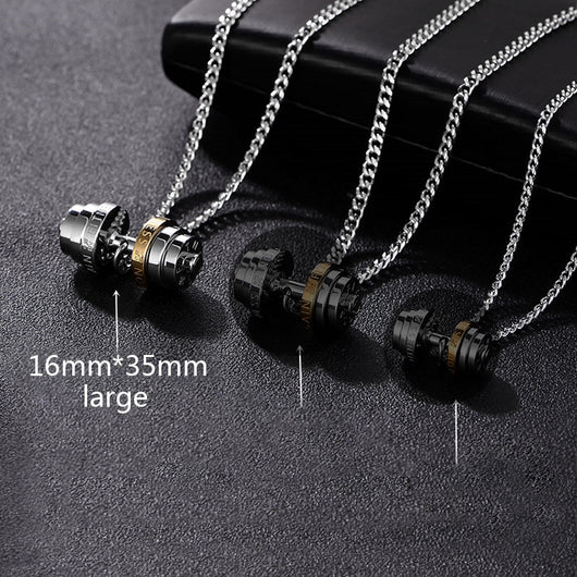 Collar Pesa de Acero Inoxidable para Hombres - Joyería Fitness - Image 11