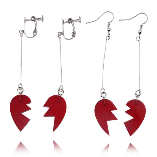 Aretes de Clip en Forma de Corazón - Diseño Creativo y Versátil - Image 5