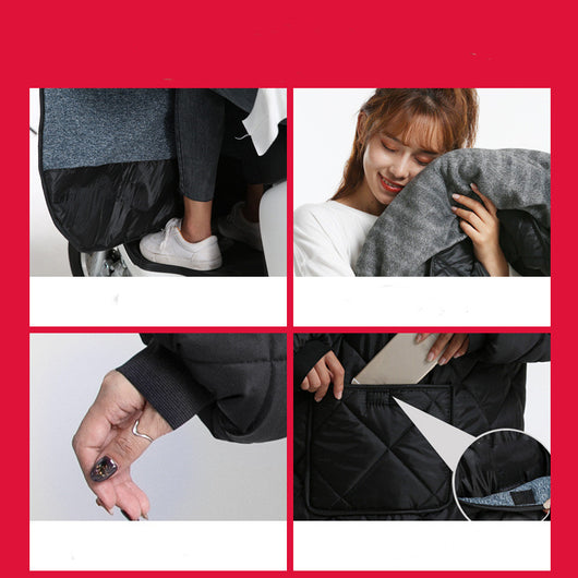 Chaqueta Cortavientos Acolchada Impermeable con Asa de Transporte - Image 31