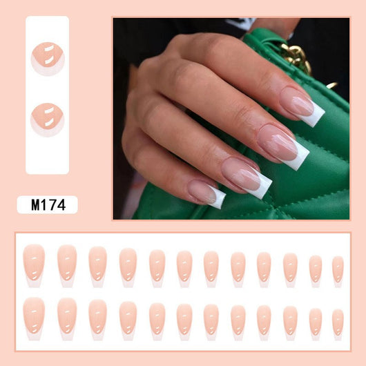 Uñas Postizas Francesas Estilo Chino - Diseño Acabado - Image 6