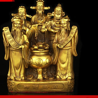 Buda Dios de la Riqueza en Cobre Puro - Estatua Grande - Image 18
