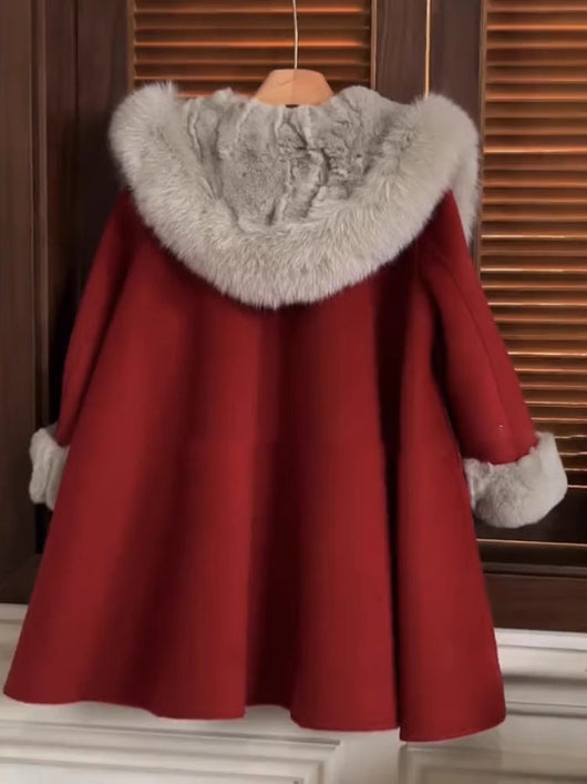 Abrigo de Lana con Pelaje de Zorro - Colección Invierno - Image 13