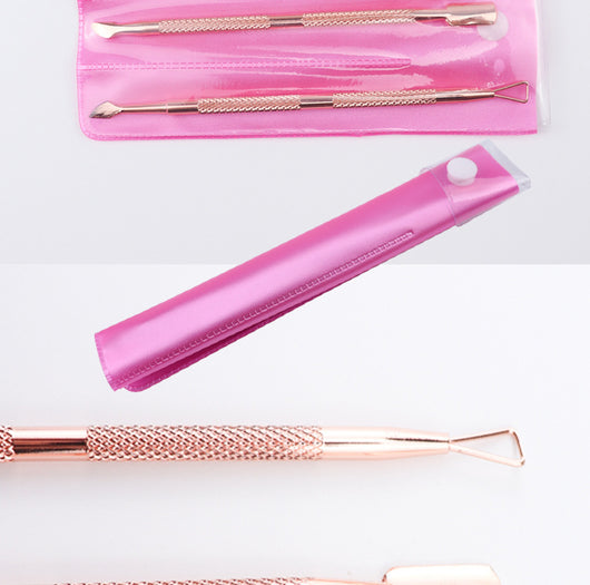 Set de Herramientas para Uñas en Acero Inoxidable Oro Rosado - Image 7