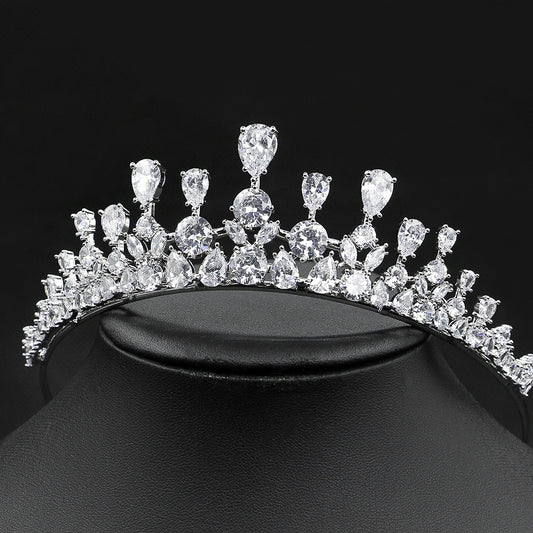 Corona Nupcial de Circón Premium Coreano