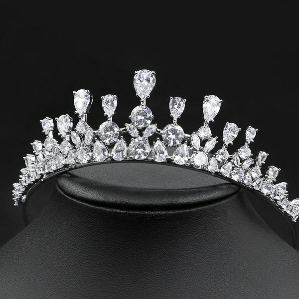 Corona Nupcial de Circón Premium Coreano