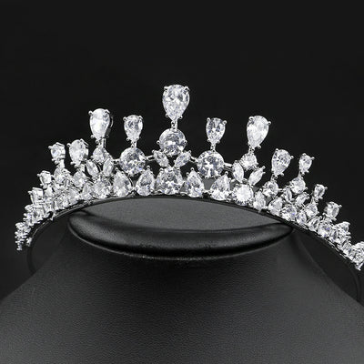 Corona Nupcial de Circón Premium Coreano
