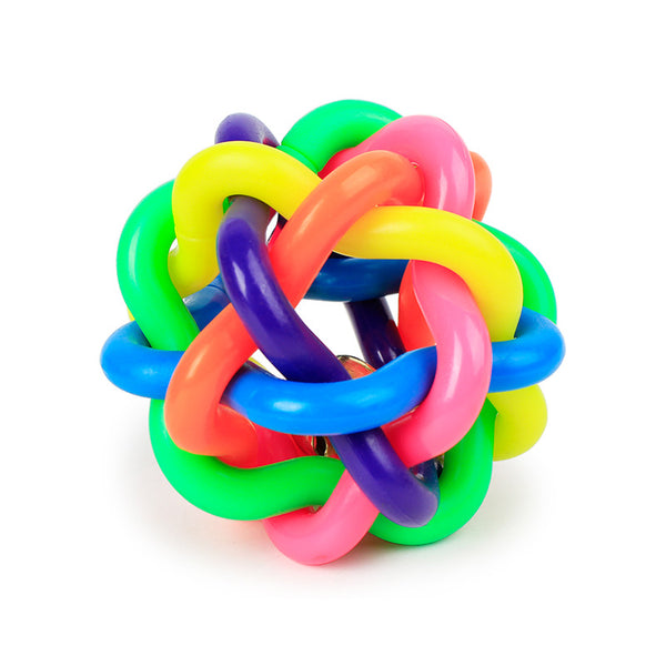 Pelota Tejida Multicolor para Perros - Juguete Interactivo 5.5cm