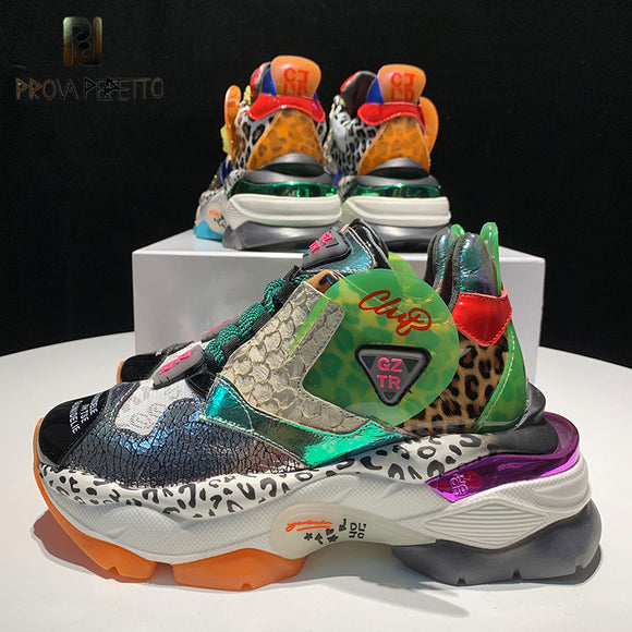 Tenis Plataforma con Bloques de Color