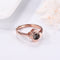 Projection Ring for Women Adjustable Couple Rings Flower Shape Rose Red