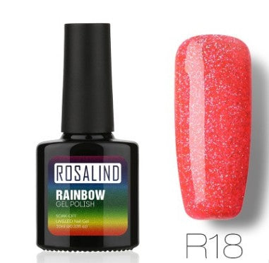 Esmalte de Gel Fotocurable ROSALIND sin Químicos - Sistema Arcoíris con Brillos - Image 24