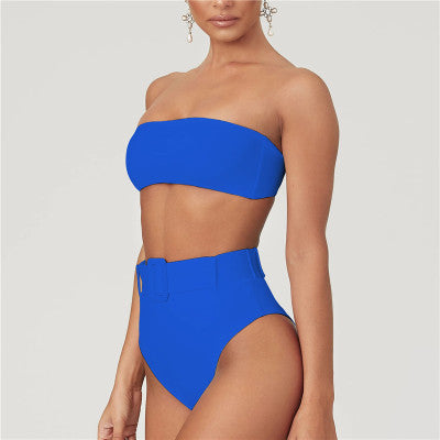 Traje de Baño Tipo Tubo Cintura Alta