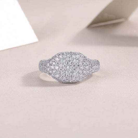 Anillo de Plata Esterlina S925 con Moissanita para Hombre - Estilo Hip Hop - Image 14