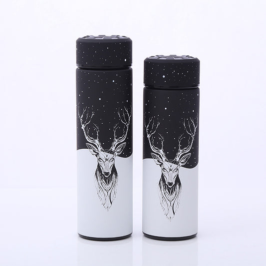 Taza Térmica de Acero Inoxidable Diseño Ciervo Starlight - Regalo Perfecto