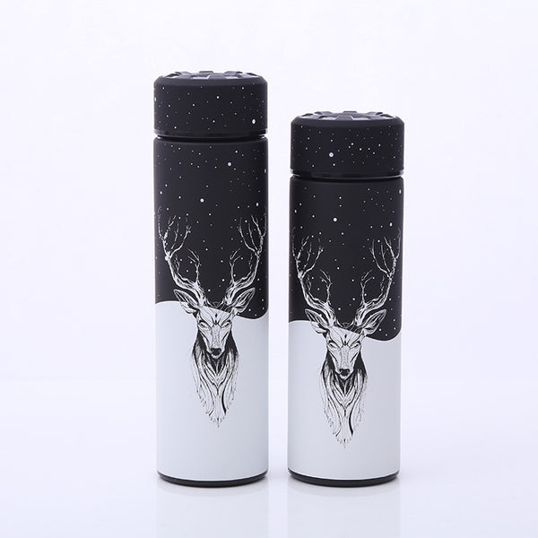 Taza Térmica de Acero Inoxidable Diseño Ciervo Starlight - Regalo Perfecto