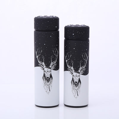 Taza Térmica de Acero Inoxidable Diseño Ciervo Starlight - Regalo Perfecto