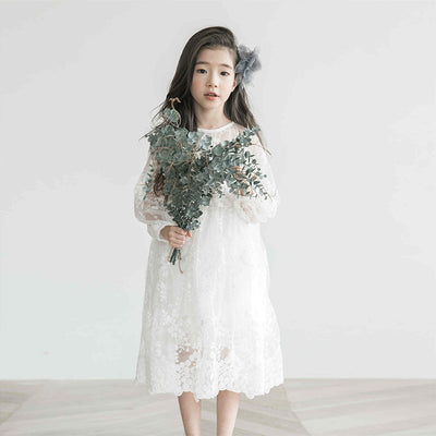 Vestido Princesa Niña con Encaje y Malla Elegante - Image 3