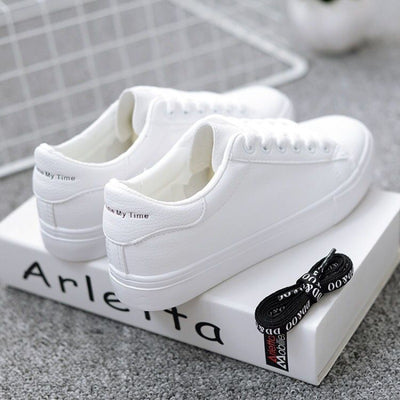 Zapatillas Blancas Casuales Planas para Mujer - Primavera - Image 11