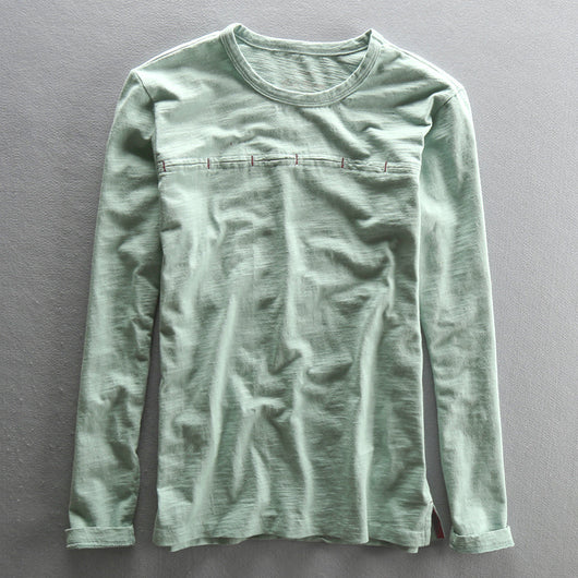 Camiseta Hombre Cuello Redondo Bambú-Algodón Estilo Japonés - Image 8