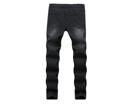 Pantalones Vaqueros Motociclista para Hombre con Roturas y Cierre Lateral - Image 3
