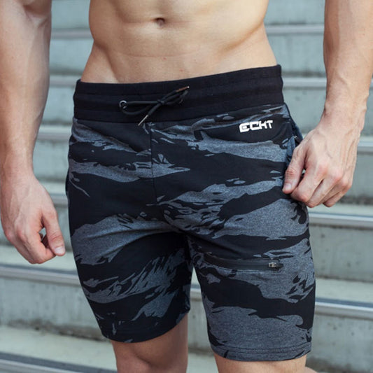 Shorts de Entrenamiento Deportivo con Diseño Camuflaje - 5 Puntos