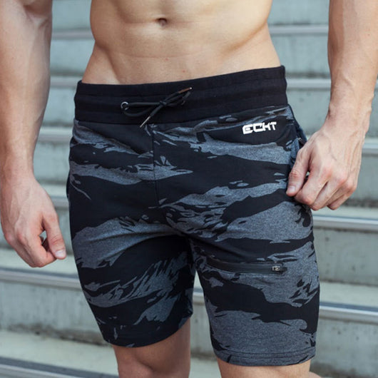 Shorts de Entrenamiento Deportivo con Diseño Camuflaje - 5 Puntos